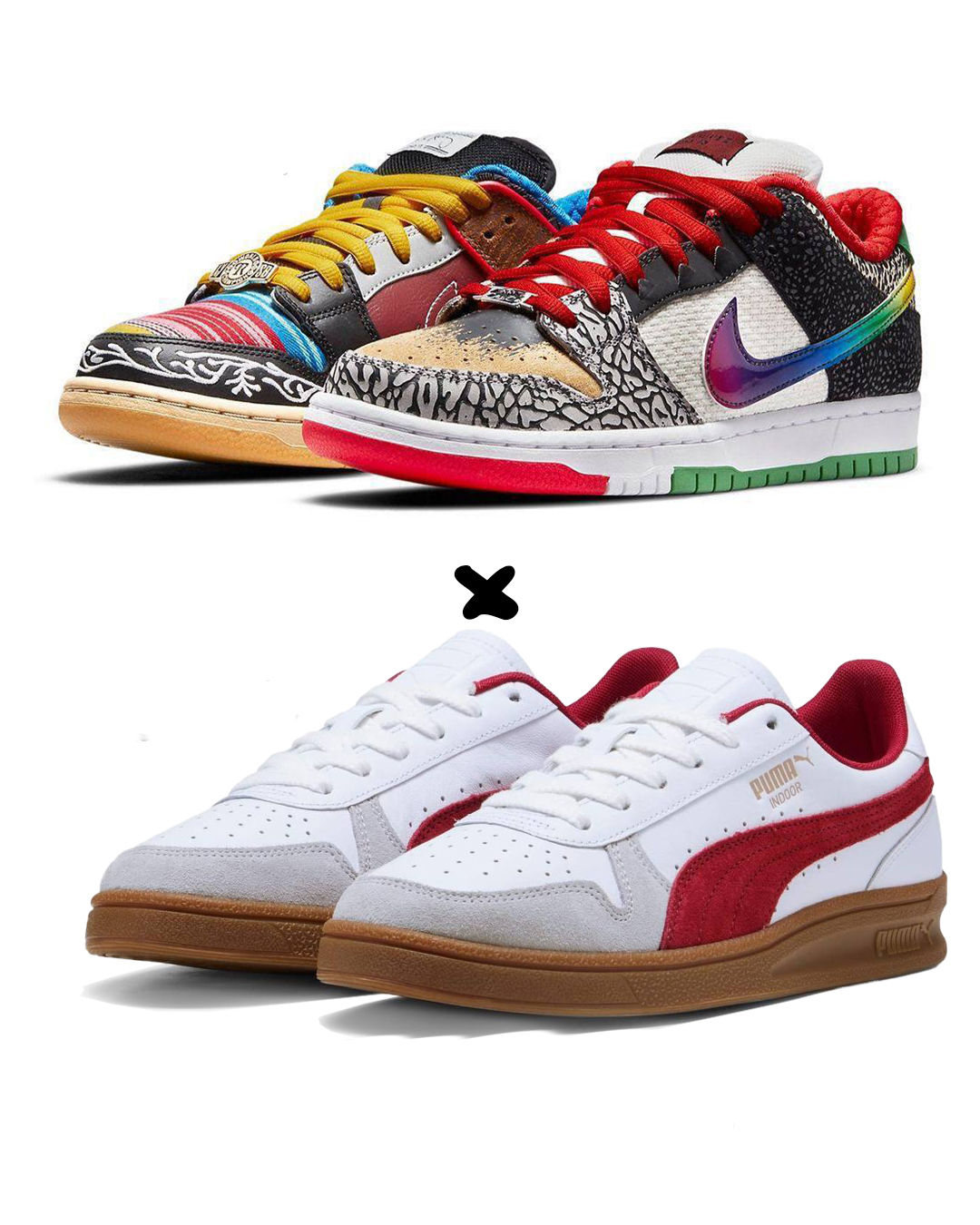  Nike SB Dunk Low  X.  PUMA Indoor